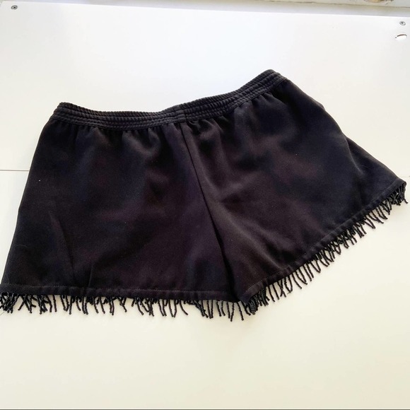 SAM EDELMAN Black Fringe Trim Shorts Size Small - Picture 3 of 7